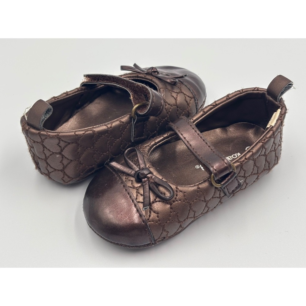 Koala Baby Shiny Brown Baby Girls' Mary Jane's Size 3 New - Picture 3 of 9